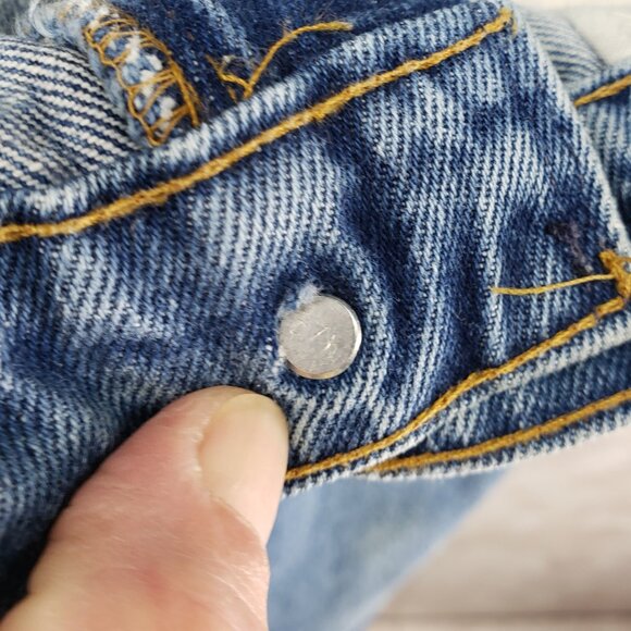 Vintage 90s Levis 558 Orange Tab Blue Jeans Mens size 34 X 34. Light medium wash - Picture 5 of 13